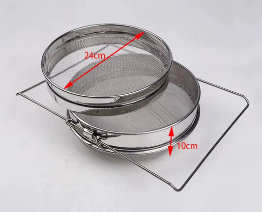 Čebelarsko cedilo iz nerjavečega jekla